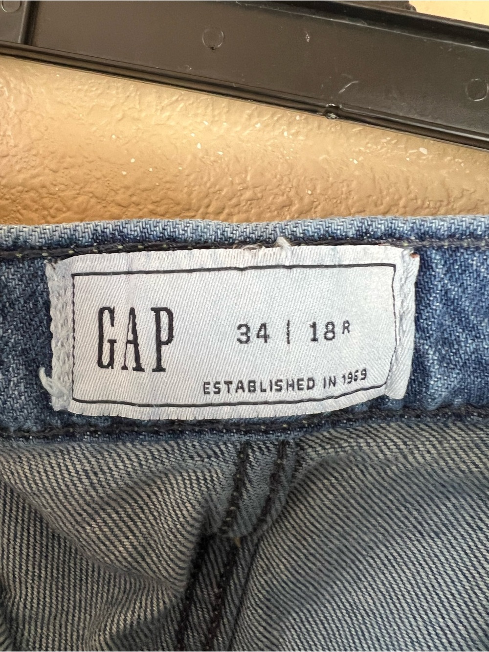 gap mid rise baggy crop jeans in medium indigo - Picture 8 of 11